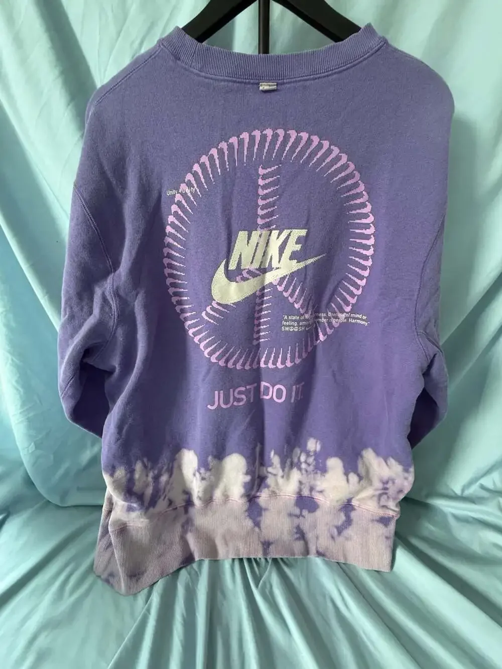 Nike Sportswear Unity French Terry Crewneck Sweatshirt Purple Acid Wash